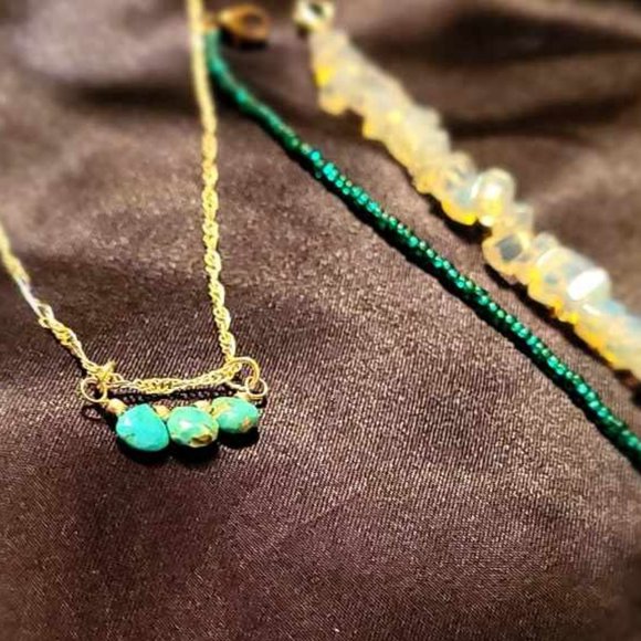 Jewelry Lot Haul Bundle with Genuine Turquoise Pendant - Picture 2 of 4